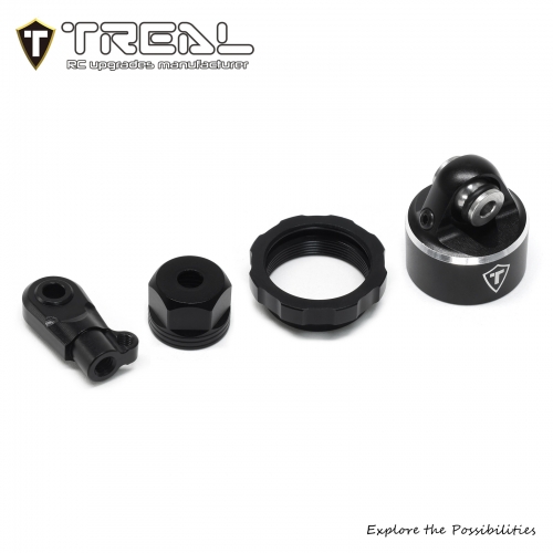 TREAL Aluminum 7075 Shock Cap and Bottom Retainer End Set for Losi 1/4 Promoto-MX Motorcycle