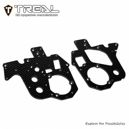 TREAL Promoto-MX Chassis Plate Set Carbon Fiber Side Plate Upgrades for 1/4 Losi Promoto MX Dirt Bike