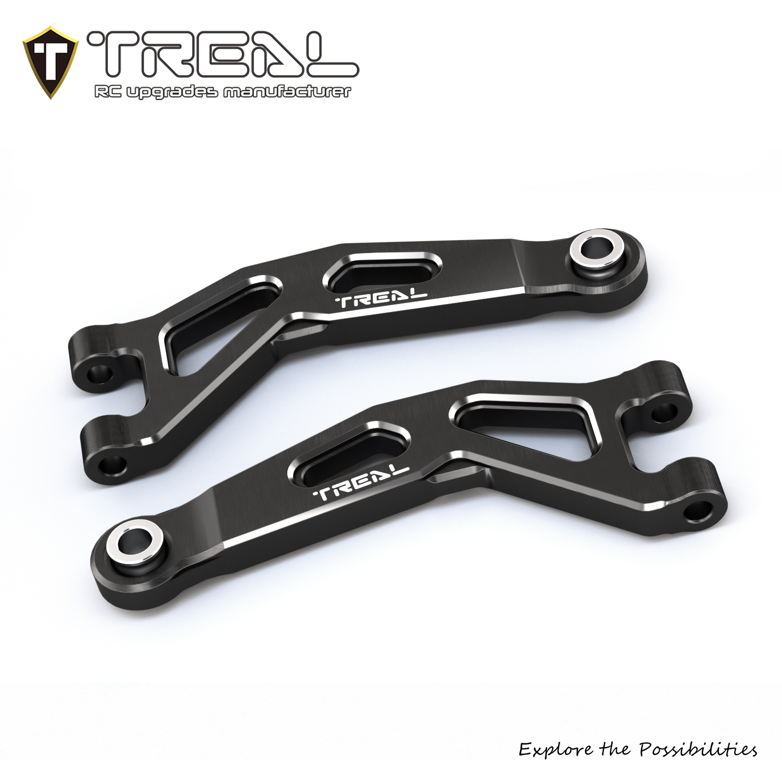 TREAL Aluminum 7075 CNC Machined Front Upper Arms Set Suspension A Arm