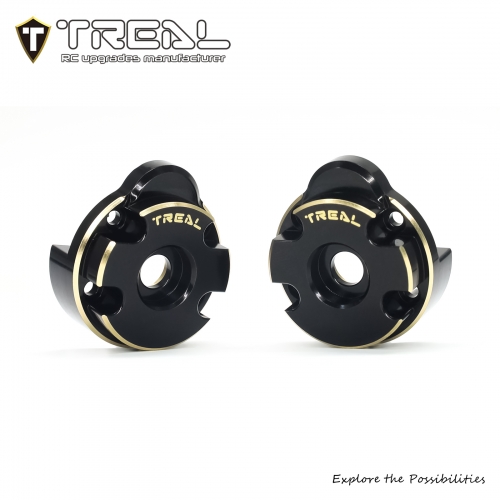 TREAL Brass Outer Portal Cover Heavy Weight 47.4g/Pair Front or Rear External Portal Housings (2P) for 1/18 Redcat Ascent 18 Crawler