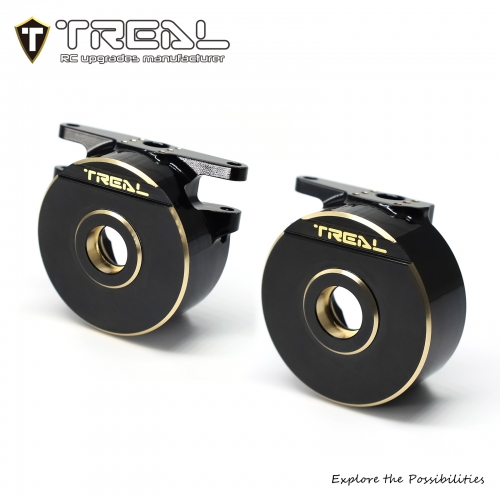 TREAL Brass Front Steering Knuckles Heavy Weight for Vanquish H10 Optic Upgrades Black(300g/0.66lb per Pair)