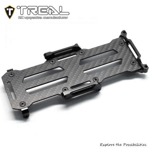 TREAL Carbon Fiber/Aluminum 7075 Battery Tray LCG Mount for 1/8 Losi LMT Monster