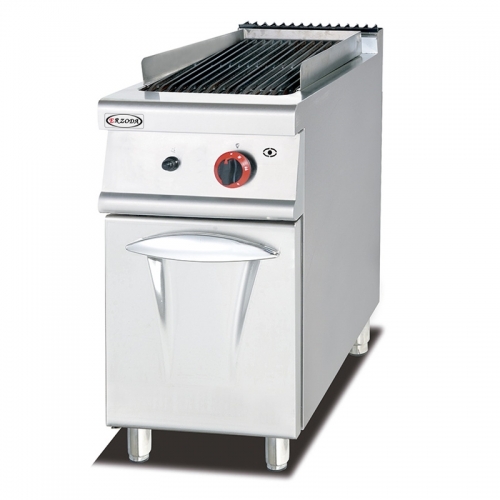 Commercial Stainless Steel Gas Lava Rock Grill with cabinet GB-779