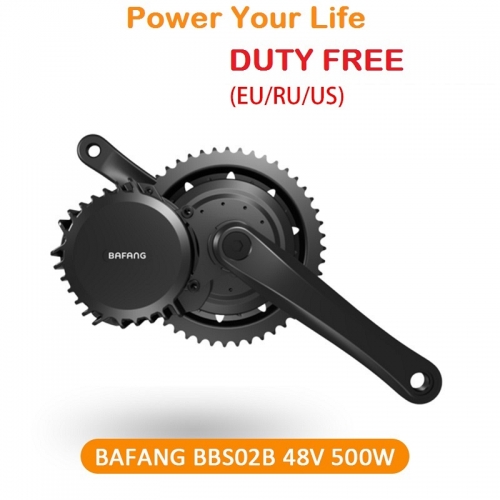 UK EU Stocked Bafang 48V 500W BBS02 8fun Mid Drive Central Motor Electric Bike Conversion Kits with Front Light