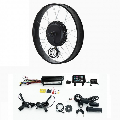 60V/72V 45A 1800-2000W 20x4.0" 24x4.0" 26x4.0" Rear Fat Wheel conversion kits with UKC1 Color Display