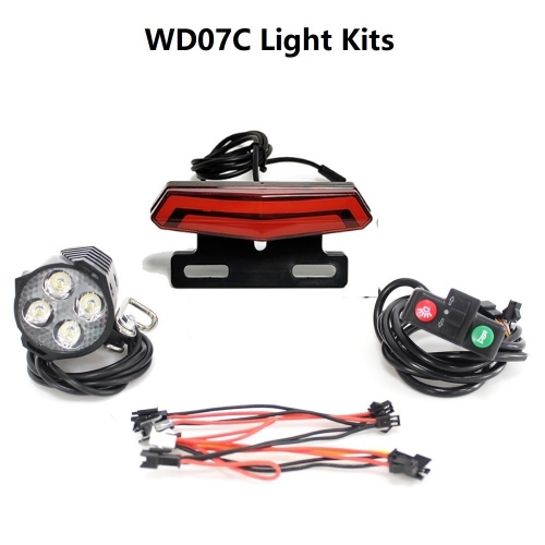 36V 48V 60V WD07C eBike LED light kits + 3 pcs WD05 Rear Light for Master