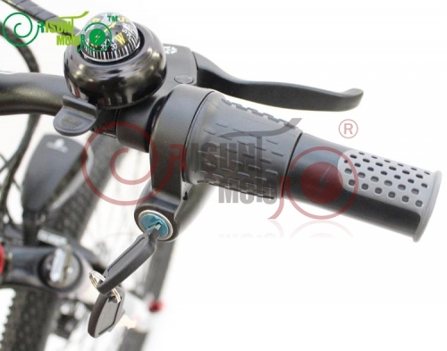 12-90V Universal Voltage eBike Half-bar Twist Throttle with Electrical Lock without Battery Indicator