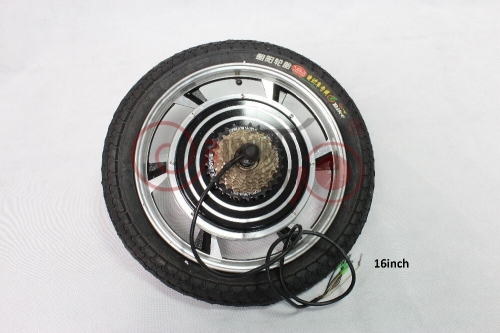 36V 1000W 14"16"18" eBike Rear Motor Wheel for Electric Bicycle 135mm with Brushless Gearless Hub Motor
