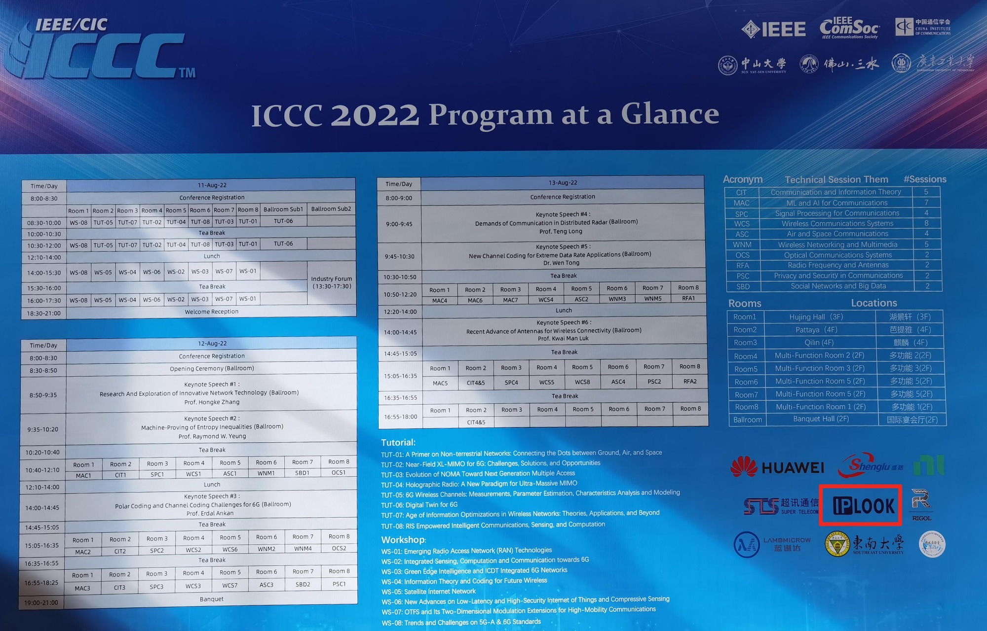 ICCC 2022 Program at a Glance