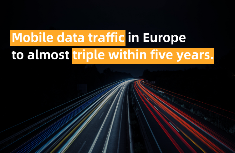 Mobile data traffic in Europe to almost triple within five years