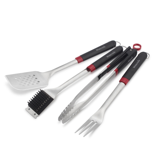 New design OEM stainless steel barbecue tool set for Amazon