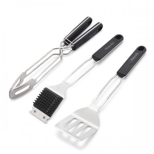 Set of 3 BBQ Tool With Rubberized Handle