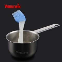 Hight quality Stainless Steel Sauce Oil Basting Bowl Silicone Brush for Grill BBQ Accessories