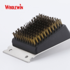 New design Soft touch durable bbq cleaning brush best bbq grill cleaning brush With big cleaning head