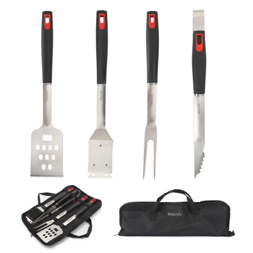 BBQ PLASTIC HANDLE 4 PC SET