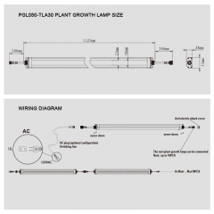 PGL050-TLA30 30W-50W 条形植物灯 货架植物灯 适用于温室大棚蔬菜瓜果育苗 草坪草