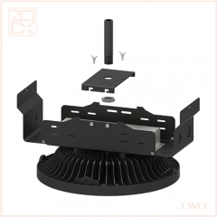 HBL 100w led ufo high bay light with excellent heat sink usa standard power box and meanwell power