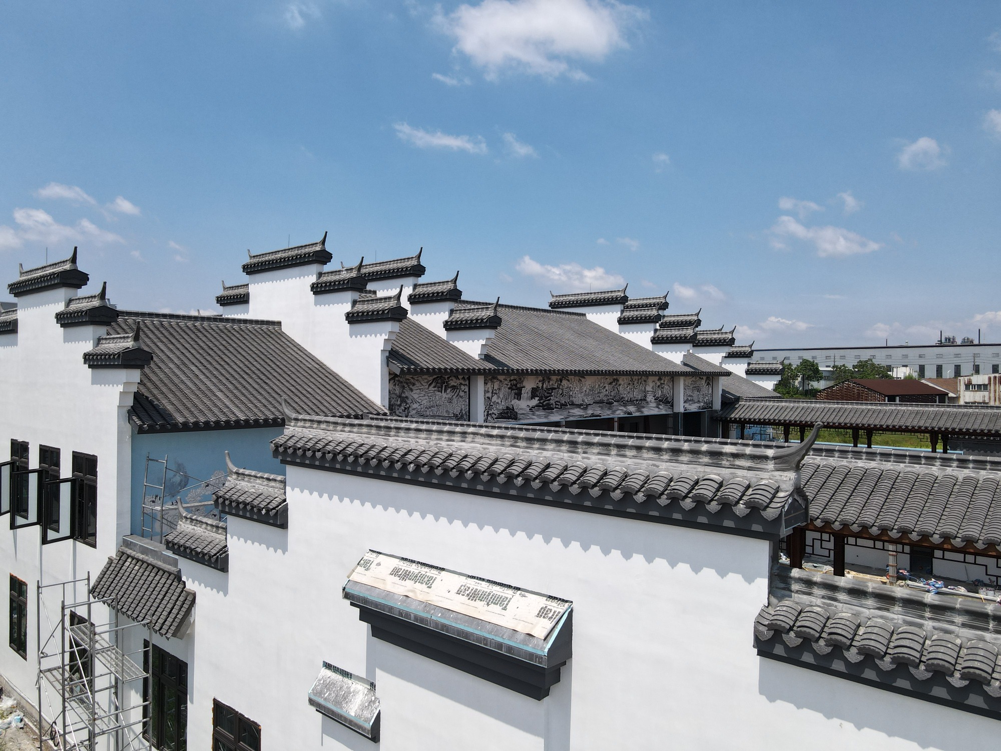 Huizhou architecture built with tile backer board