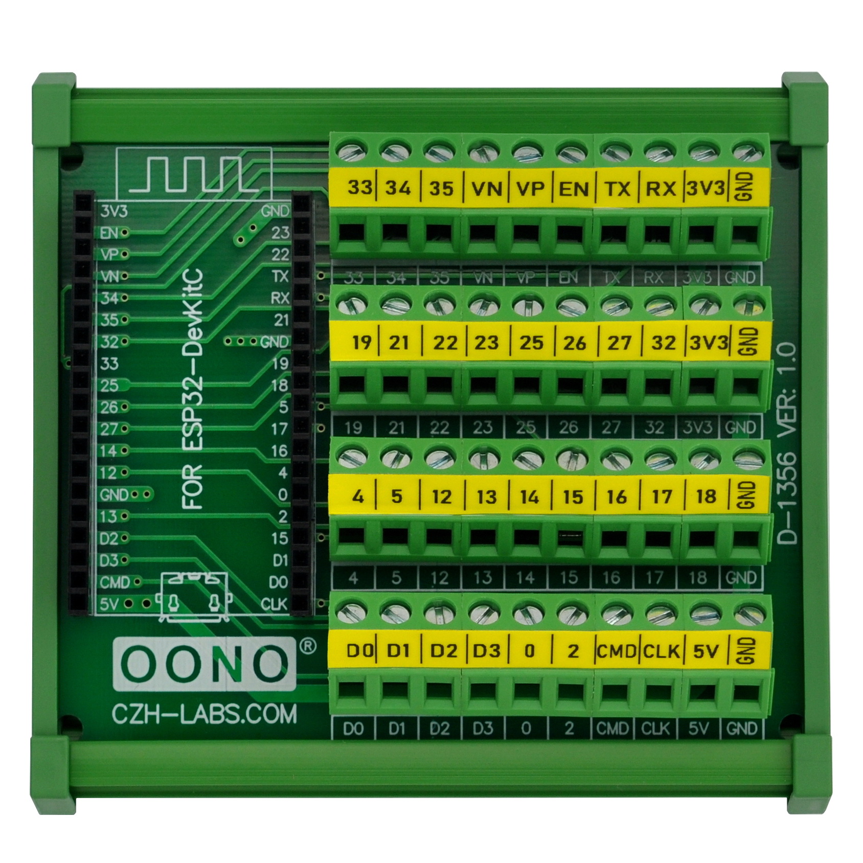 Din Rail Mount Screw Terminal Block Breakout Module Board For Esp Devkitc