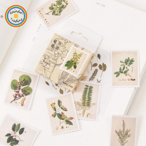 YWJL183 Various Plants Series 45pcs in Box packing Cute Kawaii Office School Girl Student Hand Account DIY Cartoon Washi Paper Stickers