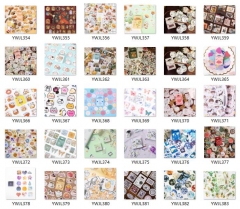 Mixed 33 Designs Cartoon breads drinks flowers planets  Series 45pcs in Box Cute Hand Account DIY Washi Paper YWJL354 YWJL355 YWJL356 YWJL357 YWJL358