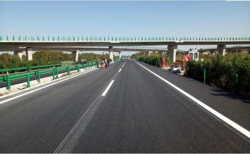 Chopped basalt fiber reinforced asphalt pavement, jilin Province, China