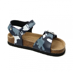 custom cheap fashion camouflage flat beach wedge casual kids sandals slippers shoes