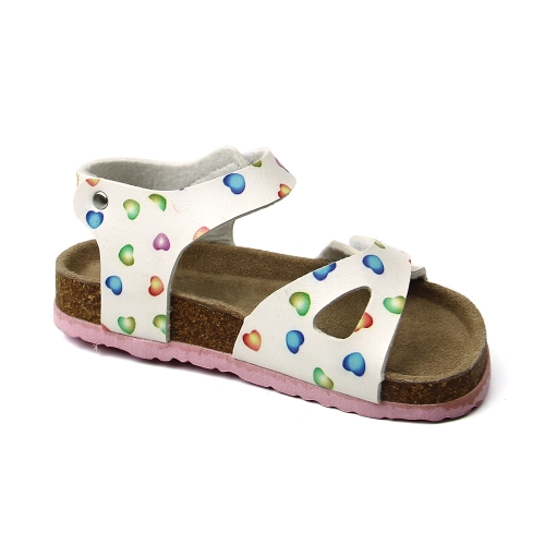cheap fashion printing flat beach wedge casual kids sandals slippers shoes for girls