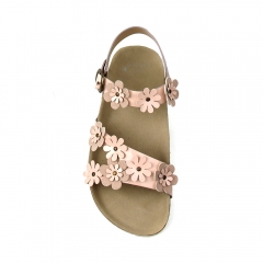 custom made designer trendy girls fancy cute outdoor flat sandals for kids