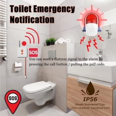 BYHUBYENG Strobe Siren Alarm Loud Outdoor SOS Alert System 1 Red Flashing Siren 1 Remote 1 Emergency Button for Store Home Hotel Security Alarm