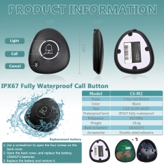 Restaurant Pager System Wireless Calling Pager System with 1 Waterproof Watch Pagers and 5 Call Buttons with Cancel Key