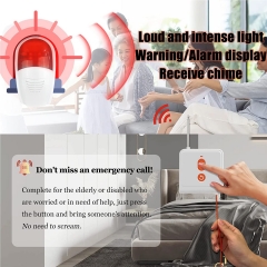 Strobe Siren Alarm Loud Outdoor SOS Alert System 1 Red Flashing Siren 1 Remote 1 Emergency Button for Store Home Hotel Security Alarm