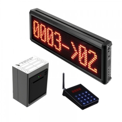 BYHUBYENG Wireless On sale clinic button queue printer LED display queue ticketing wireless calling system ticket dispenser