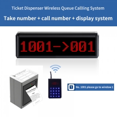 BYHUBYENG Wireless On sale clinic button queue printer LED display queue ticketing wireless calling system ticket dispenser