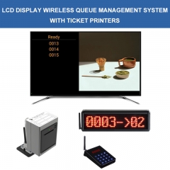 BYHUBYENG Wireless On sale clinic button queue printer LED display queue ticketing wireless calling system ticket dispenser