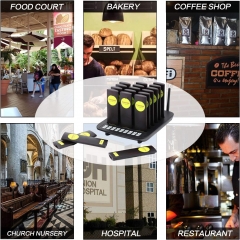 Restaurant Pager System, Social Distancing Buzzer 18 Pagers Wireless Paging Buzzer Calling System for Restaurant Food Truck Cafe Hotel