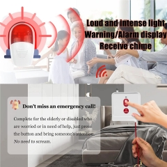 Strobe Siren Alarm Loud Outdoor SOS Alert System 1 Red Flashing Siren 1 Remote 1 Emergency Button for Store Home Hotel Security Alarm