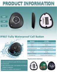 Restaurant Pager System Long Range Wireless Calling System with 2 Display Screens/30 Waterproof Call Buttons/2 Remote Controls/4 Watch Pagers