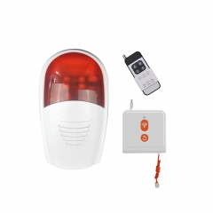 Strobe Siren Alarm Loud Outdoor SOS Alert System 1 Red Flashing Siren 1 Remote 1 Emergency Button for Store Home Hotel Security Alarm