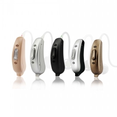 Wireless app control 4 channels open fit Bluetooth sound amplifier hearing aids with dual microphone