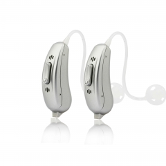 Wireless app control 4 channels open fit Bluetooth sound amplifier hearing aids with dual microphone