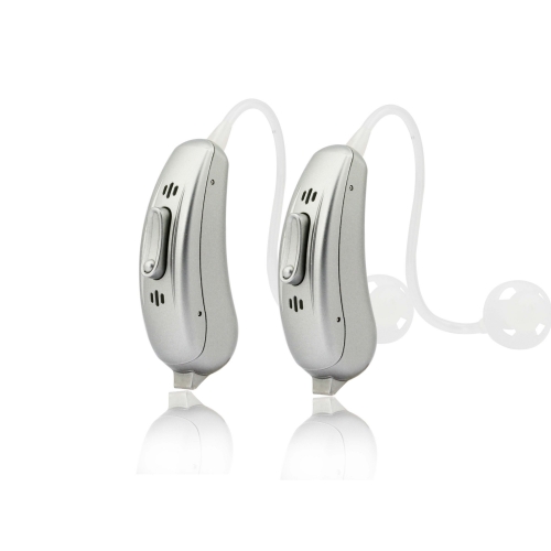 Wireless app control 4 channels open fit Bluetooth sound amplifier hearing aids with dual microphone