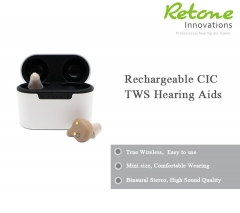 The new TWS feature hearing aid in supports phone and music