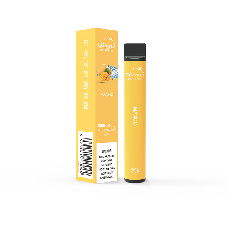 OGbarz 600 Puffs Disposable Vape Pen TPD Approved