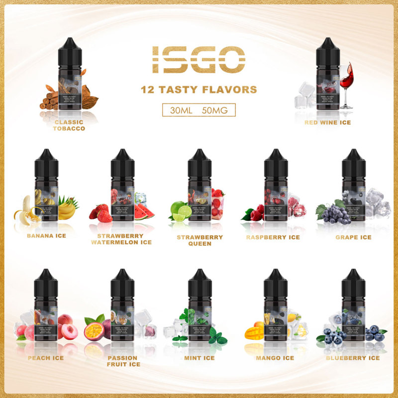 ISGO Nicotine Salt eJuice 30ml 50mg Vape eLiquid