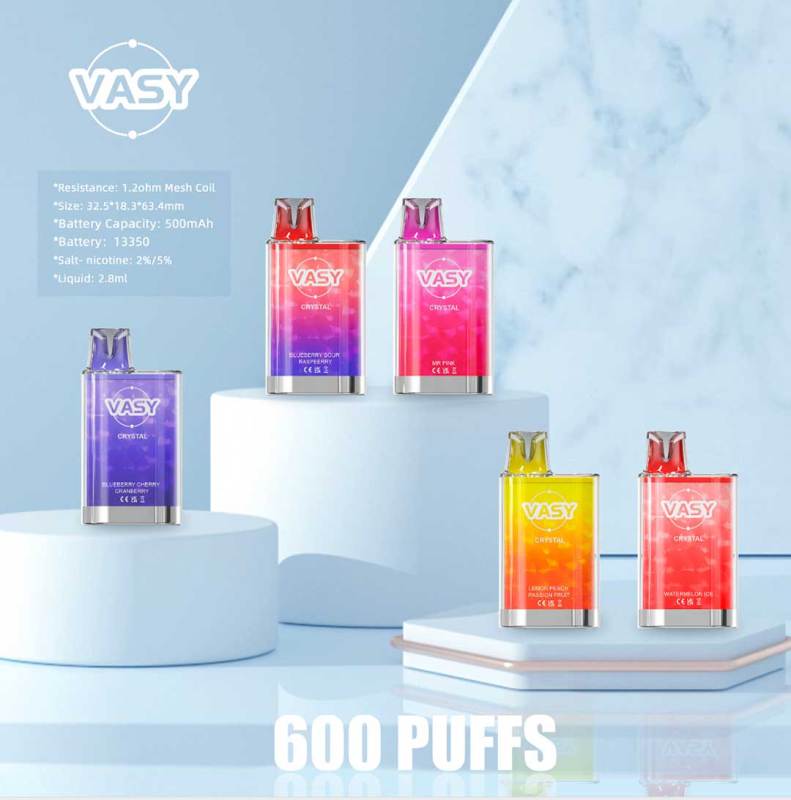 VASY Crystal 600 Puffs Disposable eCigarette with Mesh Coil