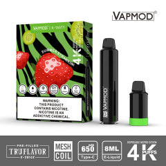 VAPMOD X-TASTY-4000 PUFFS Disposable Vape Pen Pod Replaceable