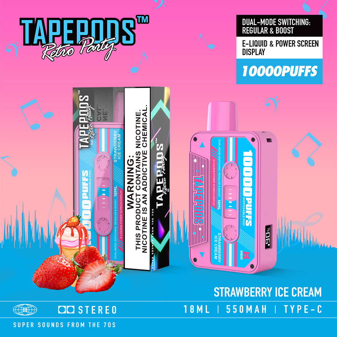 Tapepods 10000 Puffs Disposable Vape with Screen