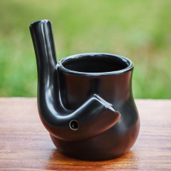 Smoking Ceramic Pipe with Storage Can