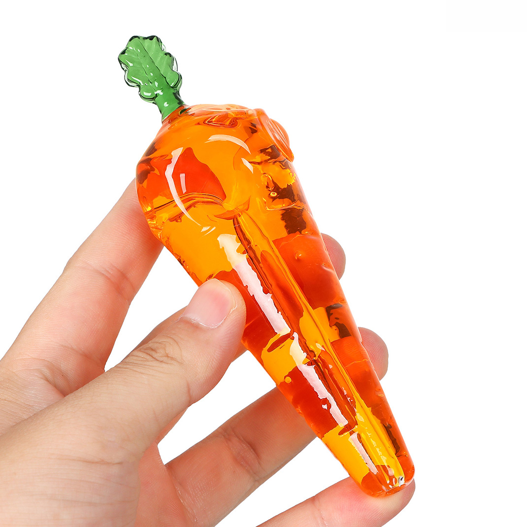 Carrot Style Glass Pipe
